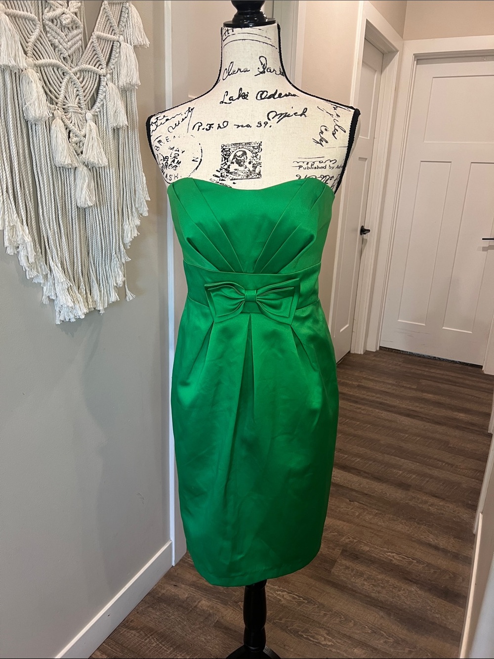 Alfred Angelo Vintage Shamrock Green Strapless Cocktail Dress - Size 4